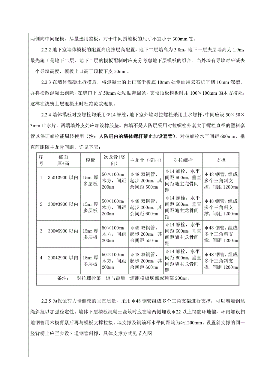 墙、柱模板支设技术交底_第2页