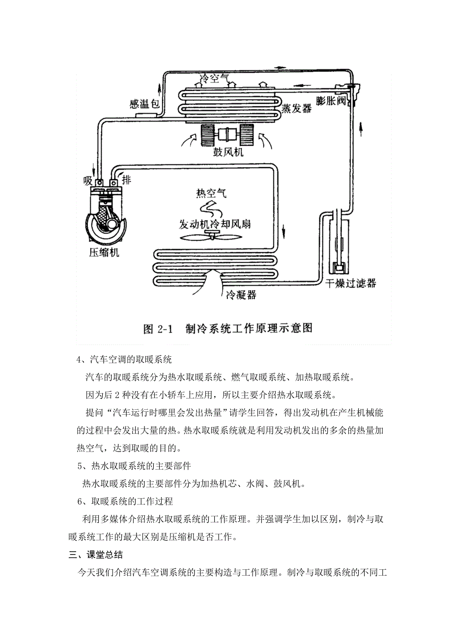 汽车空调系统的认识(教案)_第4页