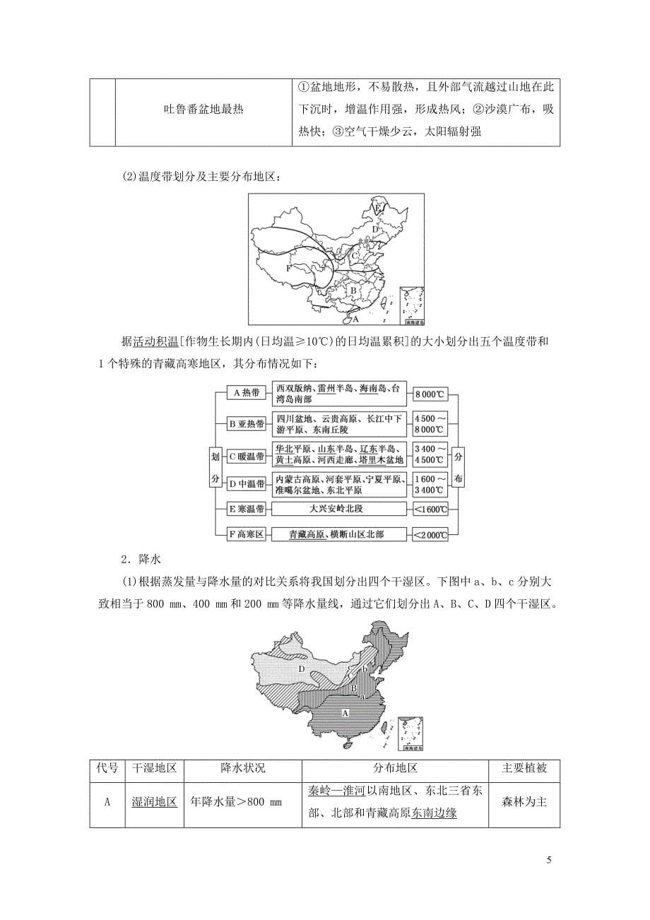 重庆市2016版高考地理 第十二章 中国地理教案_第5页