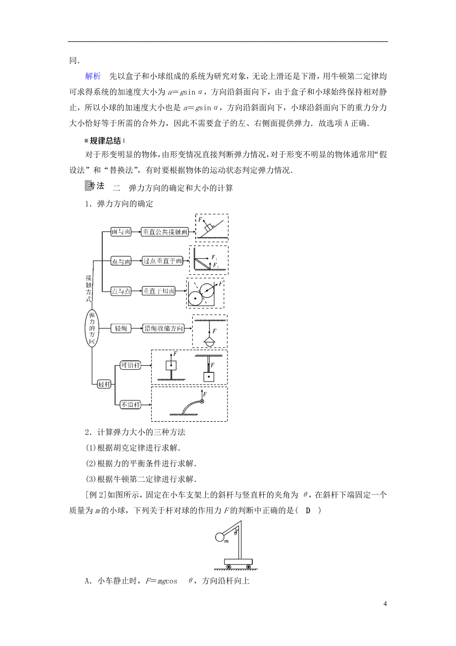 （全国通用版）2019版高考物理大一轮复习 第二章 相互作用 第4讲 重力 弹力 摩擦力学案_第4页