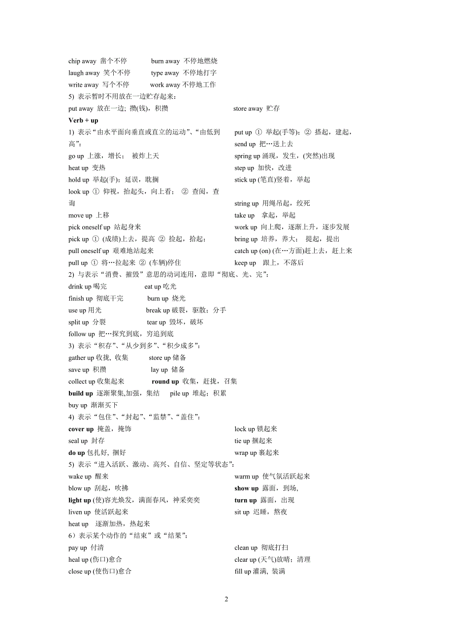 短语动词分类_第2页