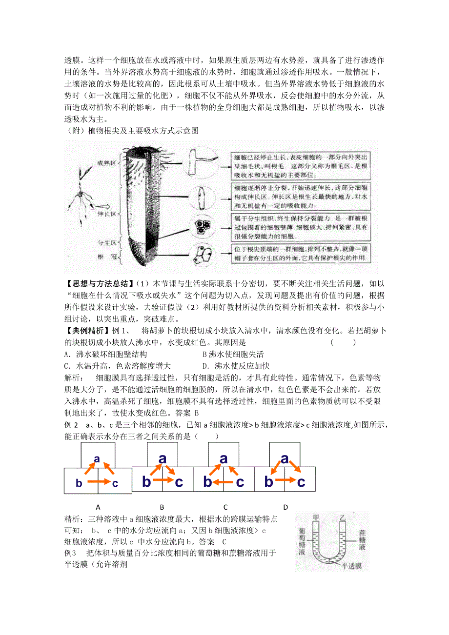 生物：4.1 《物质跨膜运输的实例》学案（三）（新人教版必修1）_第4页