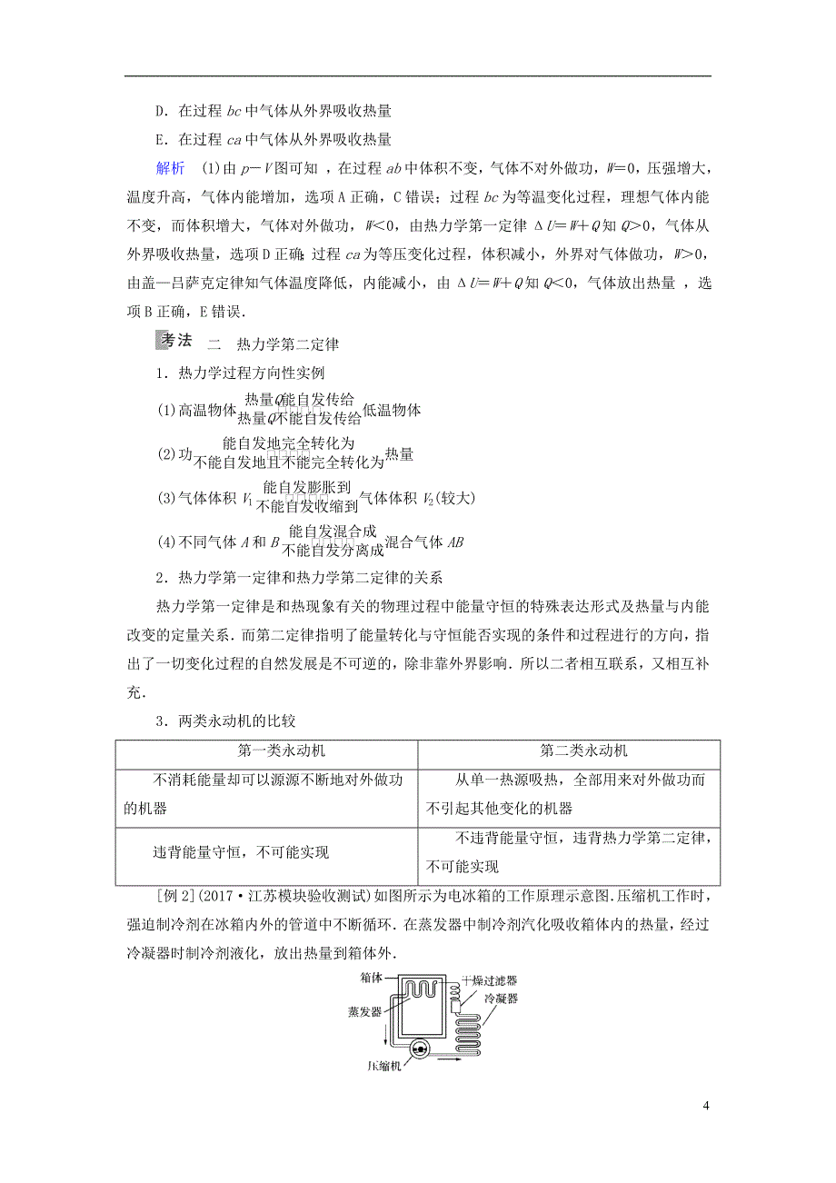 （全国通用版）2019版高考物理大一轮复习 第十三章 热学 第36讲 热力学定律与能量守恒学案_第4页