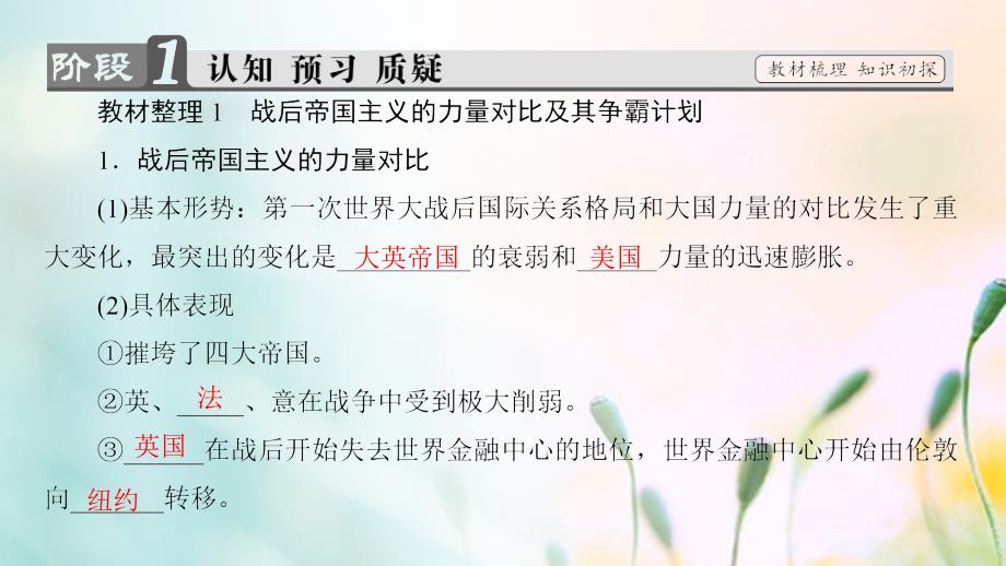 2018版高中历史专题2凡尔赛_华盛顿体系下的和平1凡尔赛_华盛顿体系的形成课件_第3页