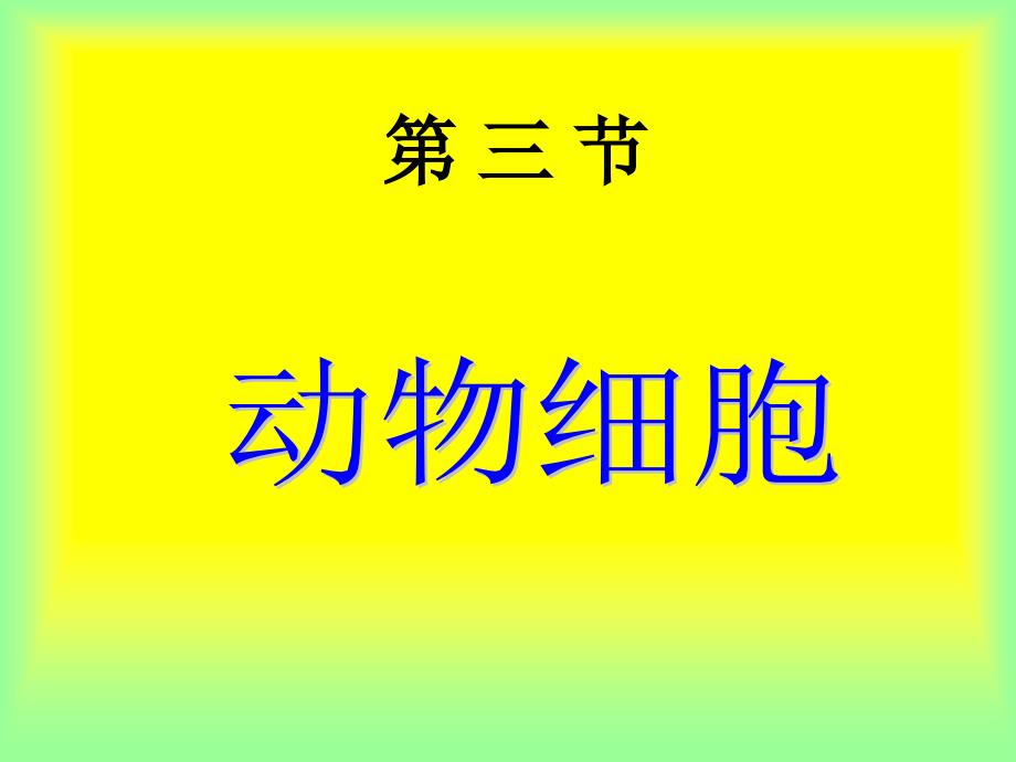 人教版初一七年级上册生物《动物细胞课件》_第1页