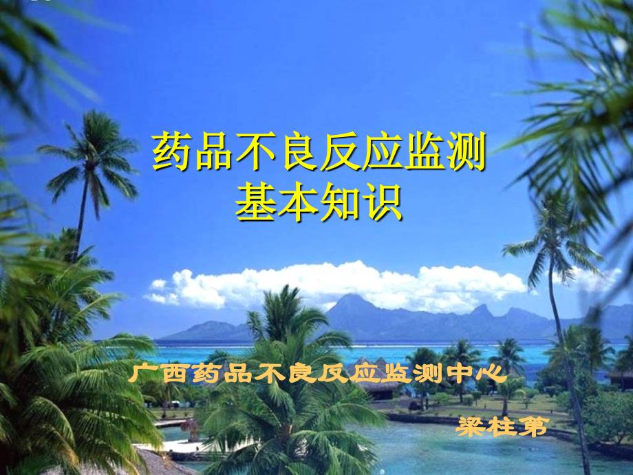 药品不良反应监测基本概念与方法_第1页