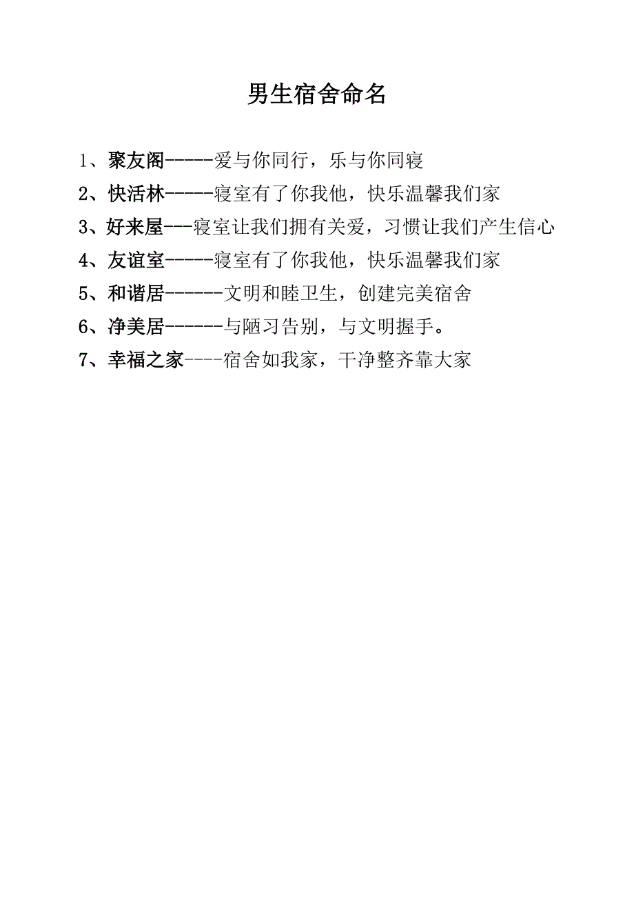 男生宿舍命名_第1页