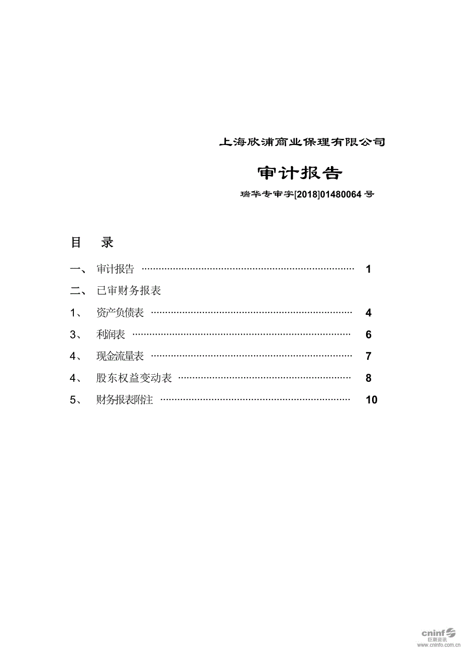 中泰化学：上海欣浦商业保理有限公司审计报告_第1页