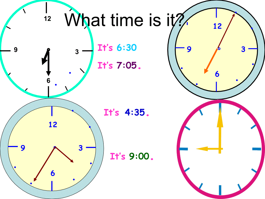 人教版小学英语四年级下册Unit What time is it？A Let's learn新授课件_第3页