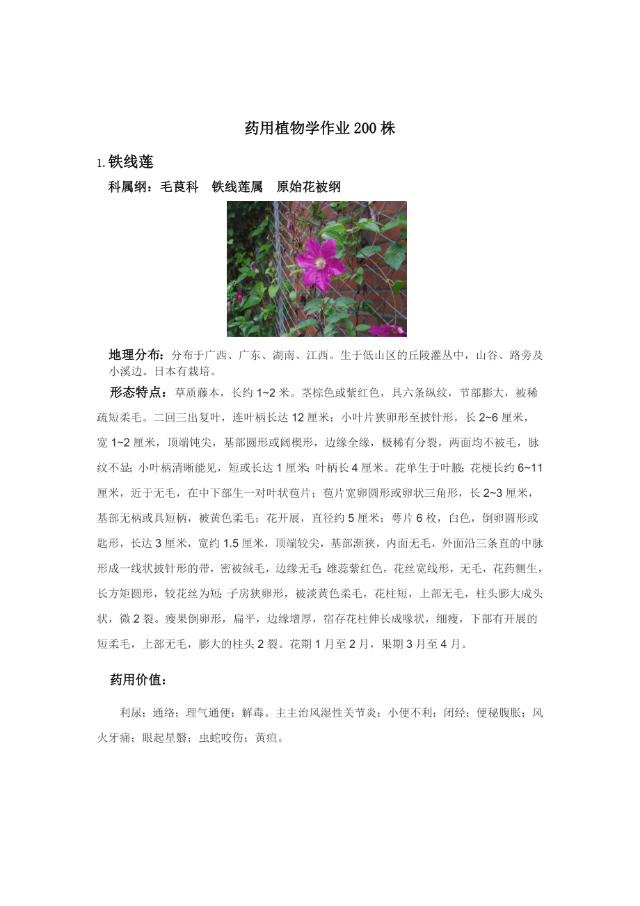 药用植物学两百种植物_第1页