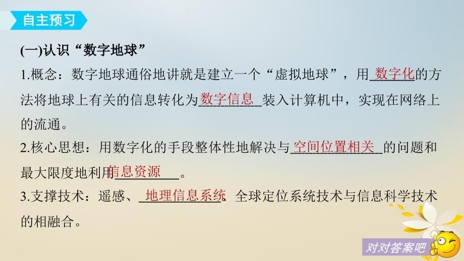 2017-2018学年高中地理 第三单元区 域资源、环境与可持续发展单元活动 走进“数字地球”同步备课课件 鲁教版必修3_第5页