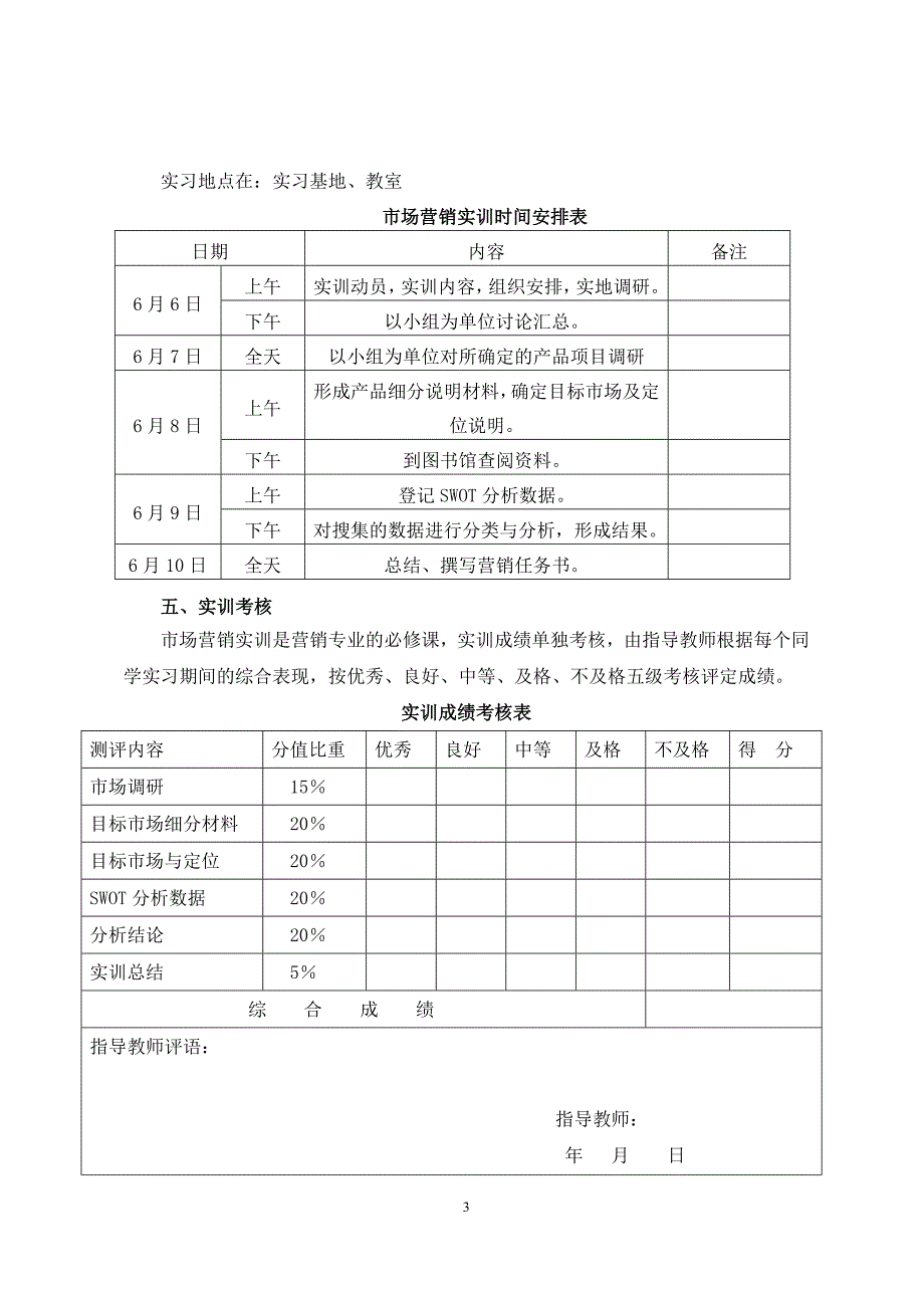 《市场营销》实训指导书10级营销专业班_第4页