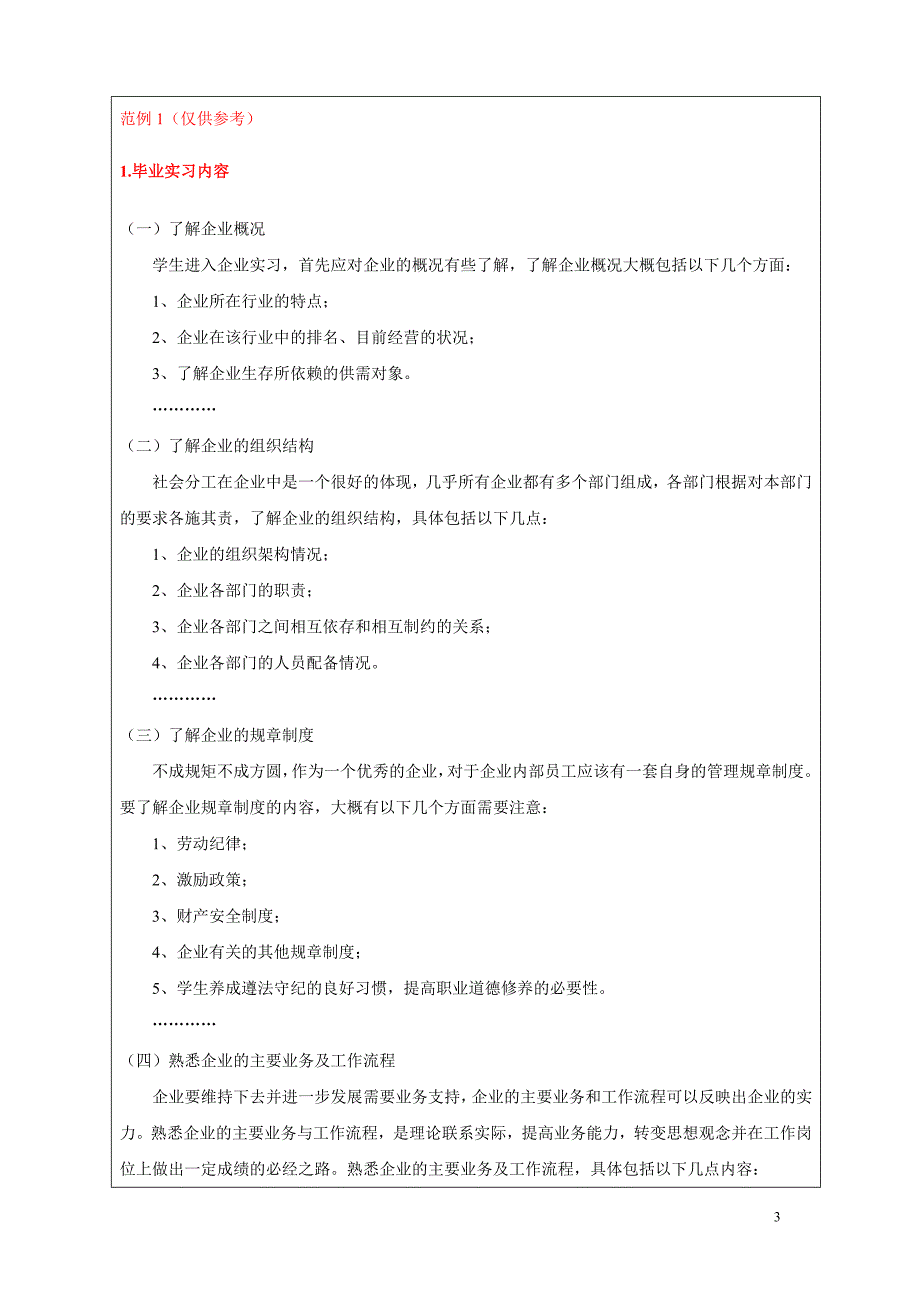 本科毕业生实习报告样板_第3页