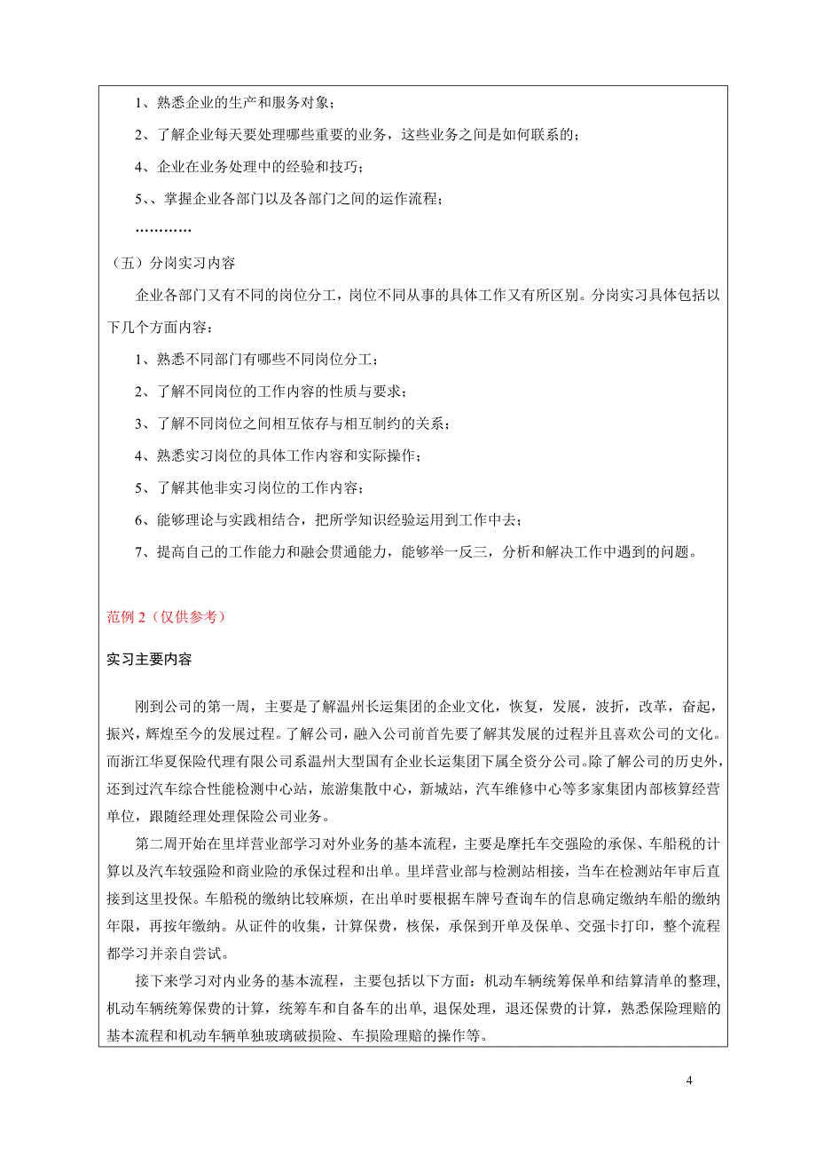 本科毕业生实习报告样板_第4页