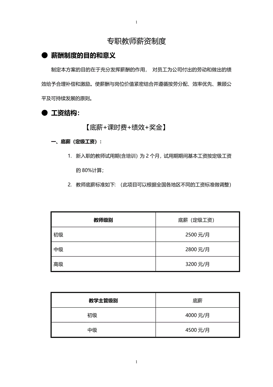 英语教师薪资标准_第1页