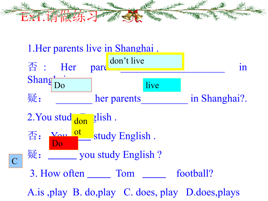 一般现在时的一般疑问句和特殊疑问句_第4页