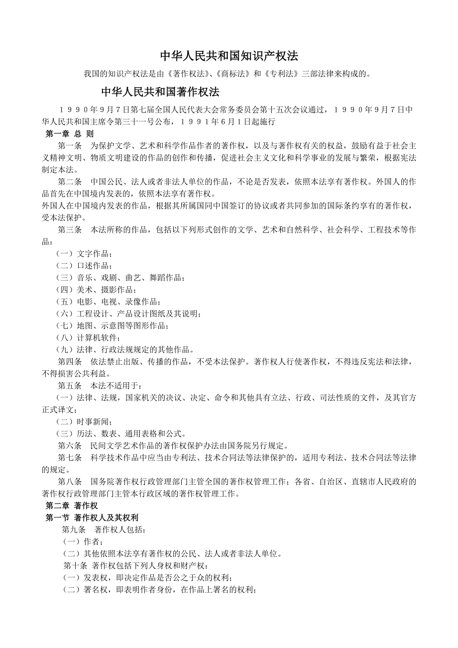 知识产权法法法条__全_第1页