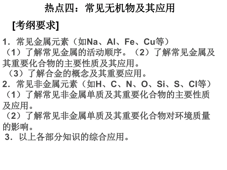 高中化学专题二(无机元素及其化合物)_第2页