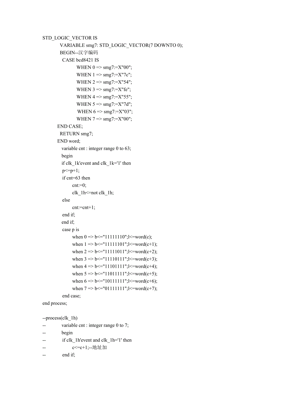 vhdl8x8点阵的显示_第4页