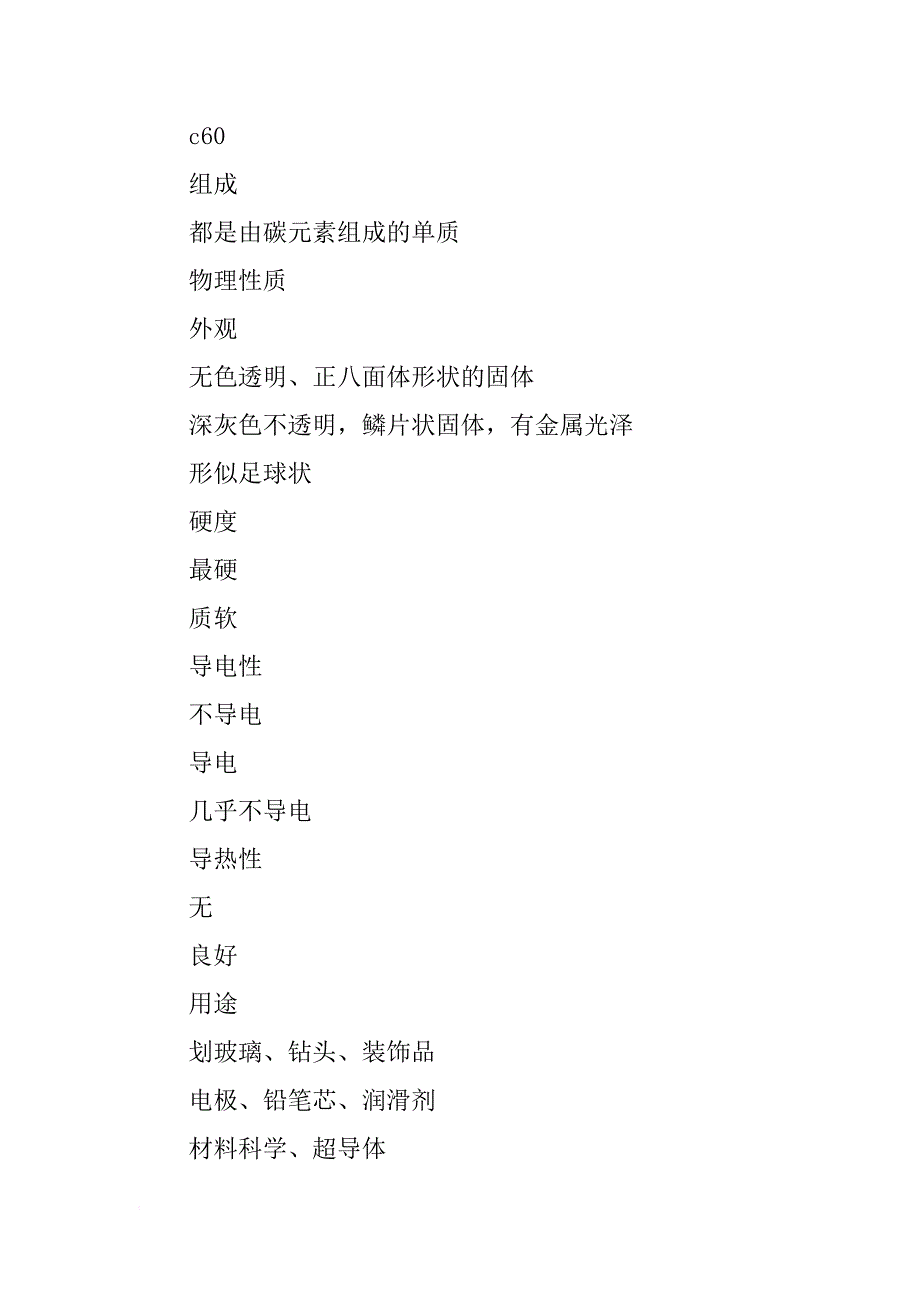 xx秋人教版九年级化学上册金刚石、石墨和c60导学案_第2页