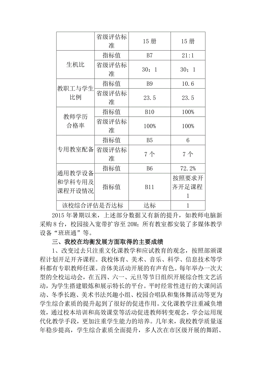 欧里学校均衡发展迎国检汇报材料_第2页