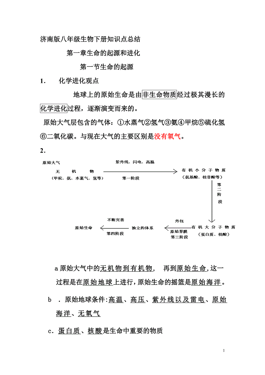 1八年级下济南版生物复习提纲_第1页