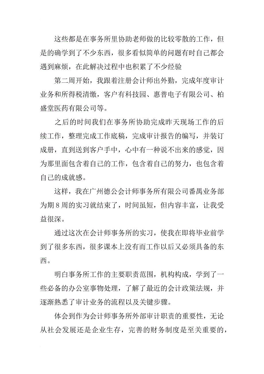 会计师事务所实习报告精选范文3000字_第3页