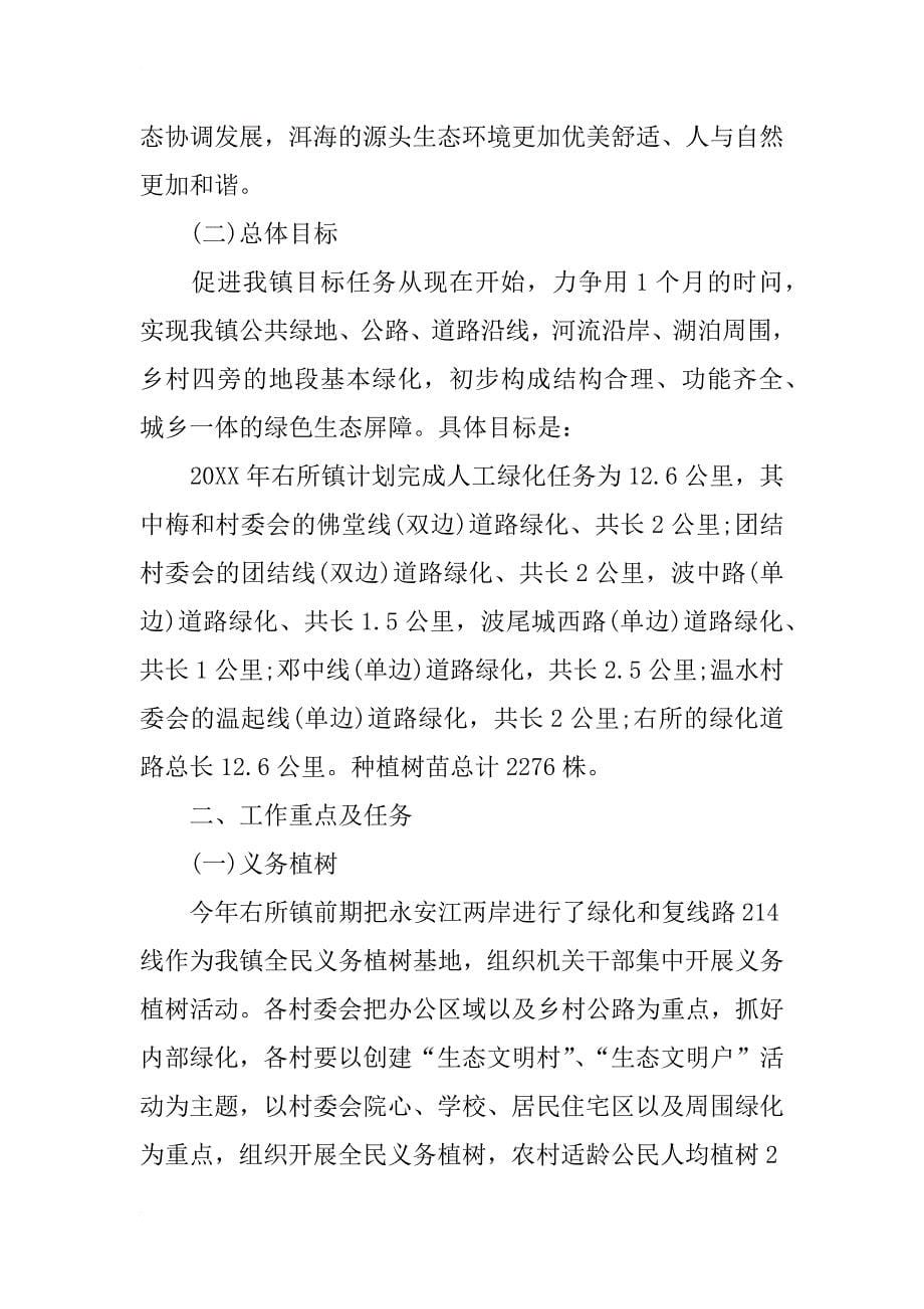 xx国家绿化工作计划方案_第5页