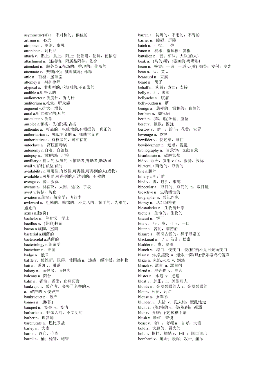 2017考博英语单词(打印版)_第2页