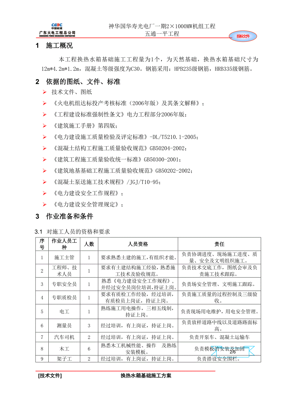 换热水箱基础施工方案_第2页