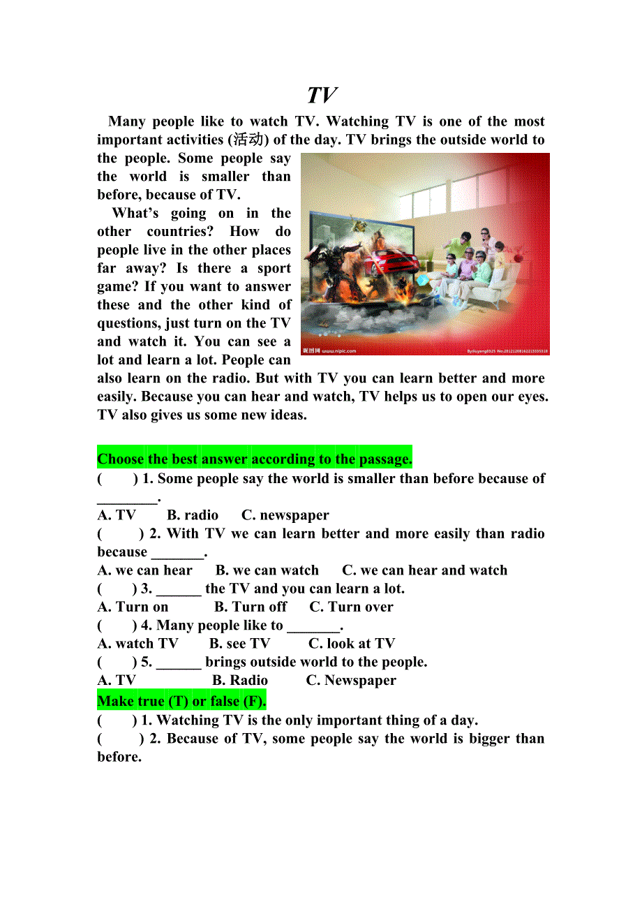 初中英语阅读--科普知识   发明 现代技术_第2页