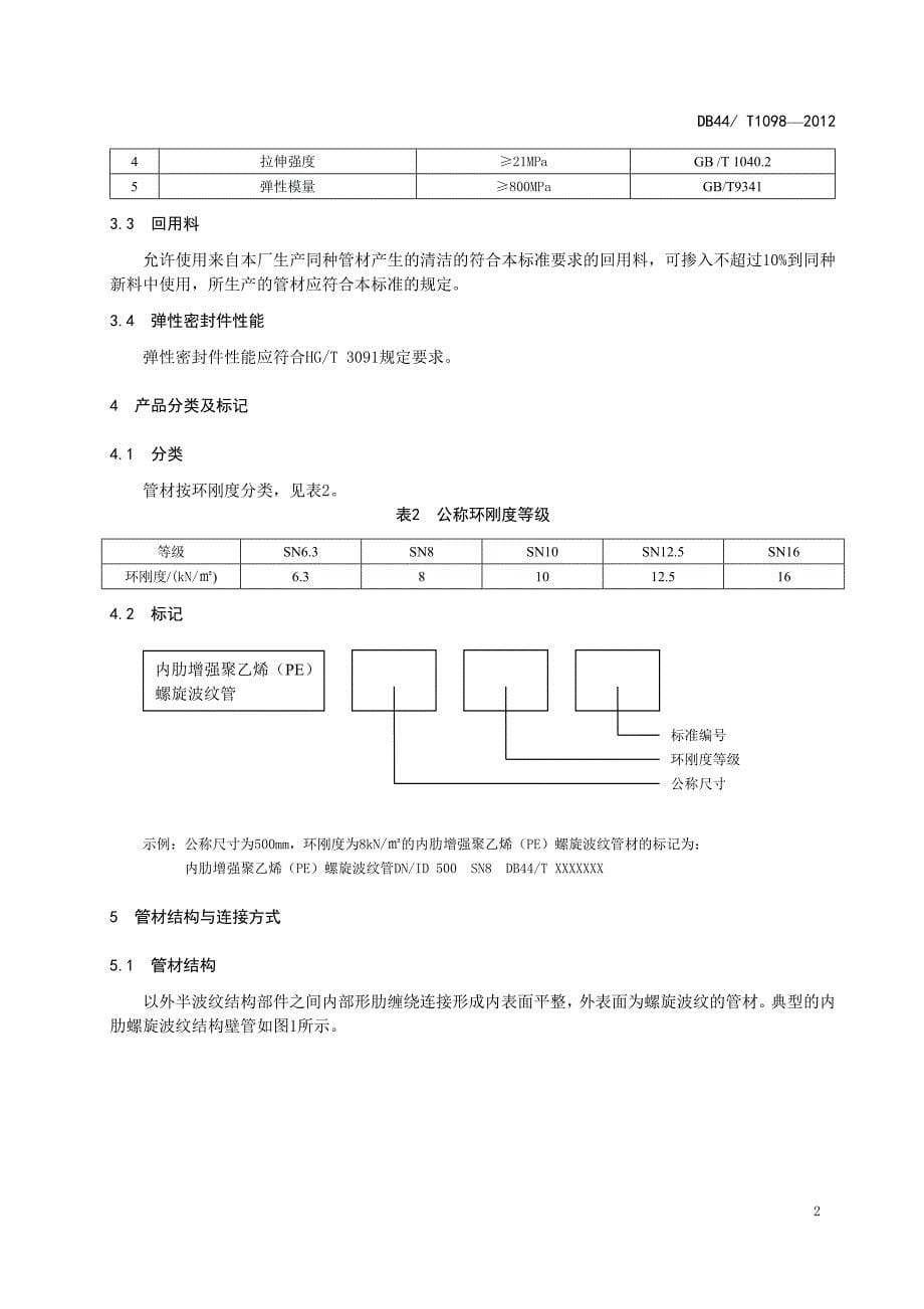 db44 t 1098-2012 内肋增强聚乙烯(pe)螺旋波纹管广东省标准_第5页