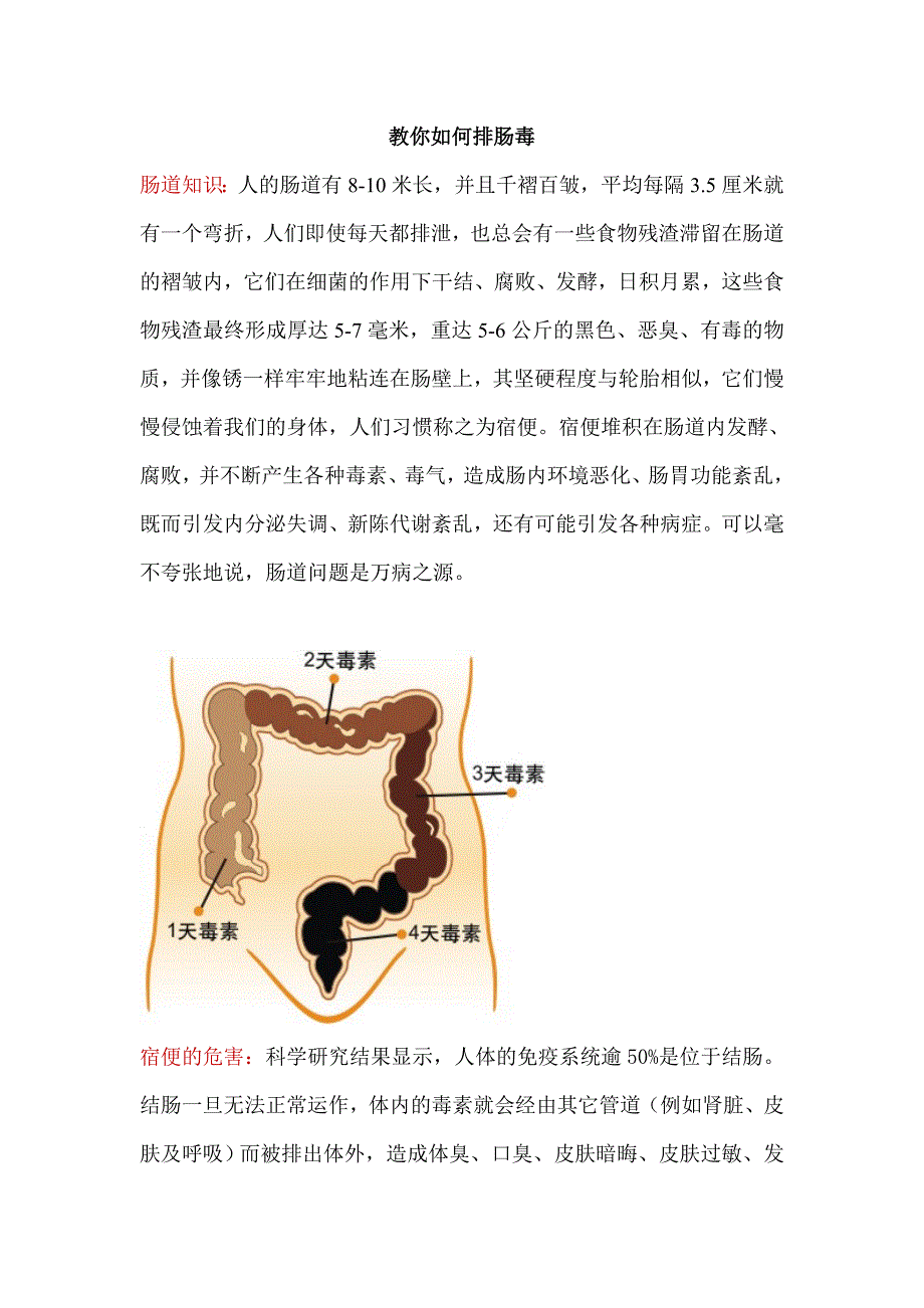 教你如何排肠毒_第1页