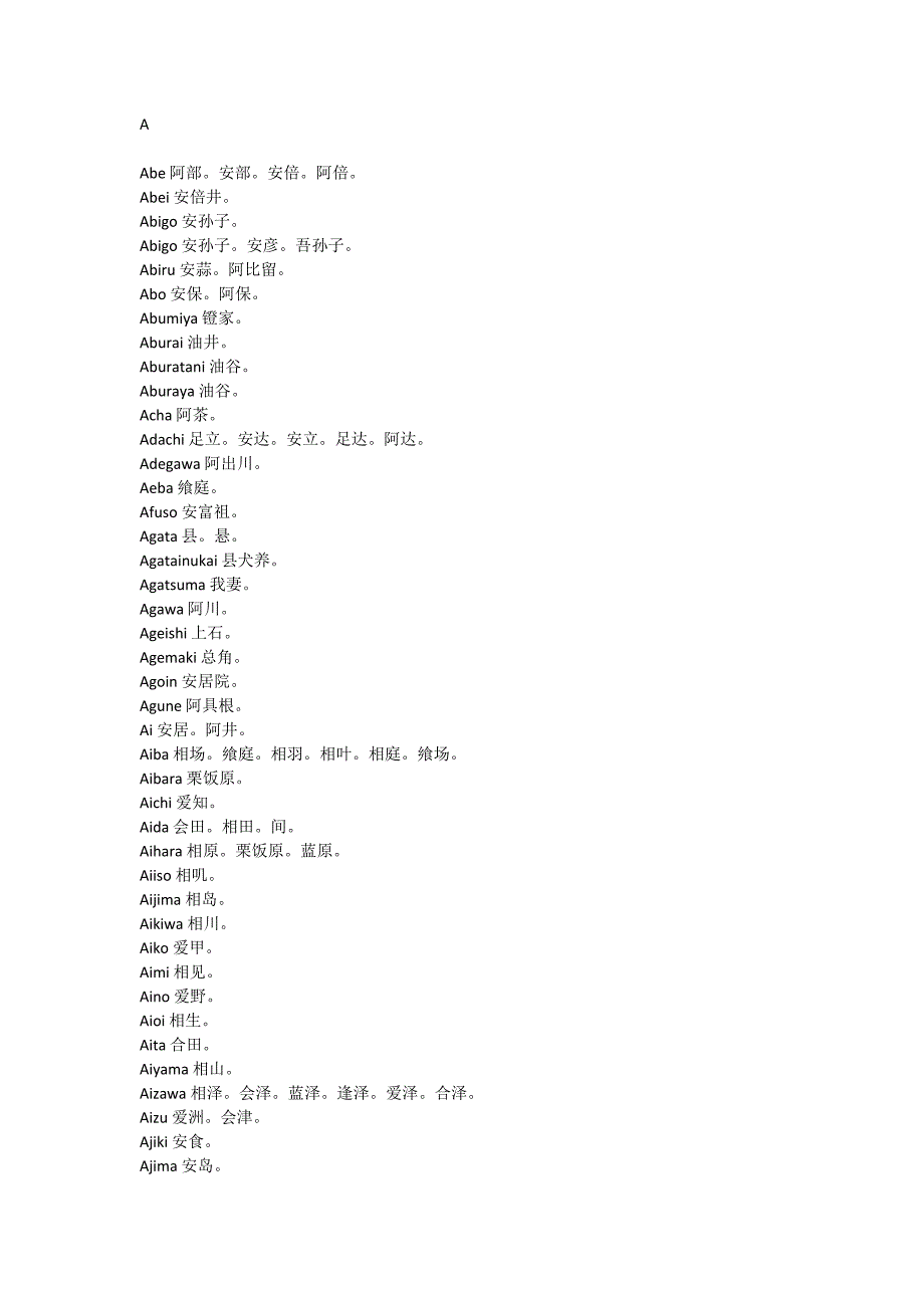 日本姓氏大全_第1页