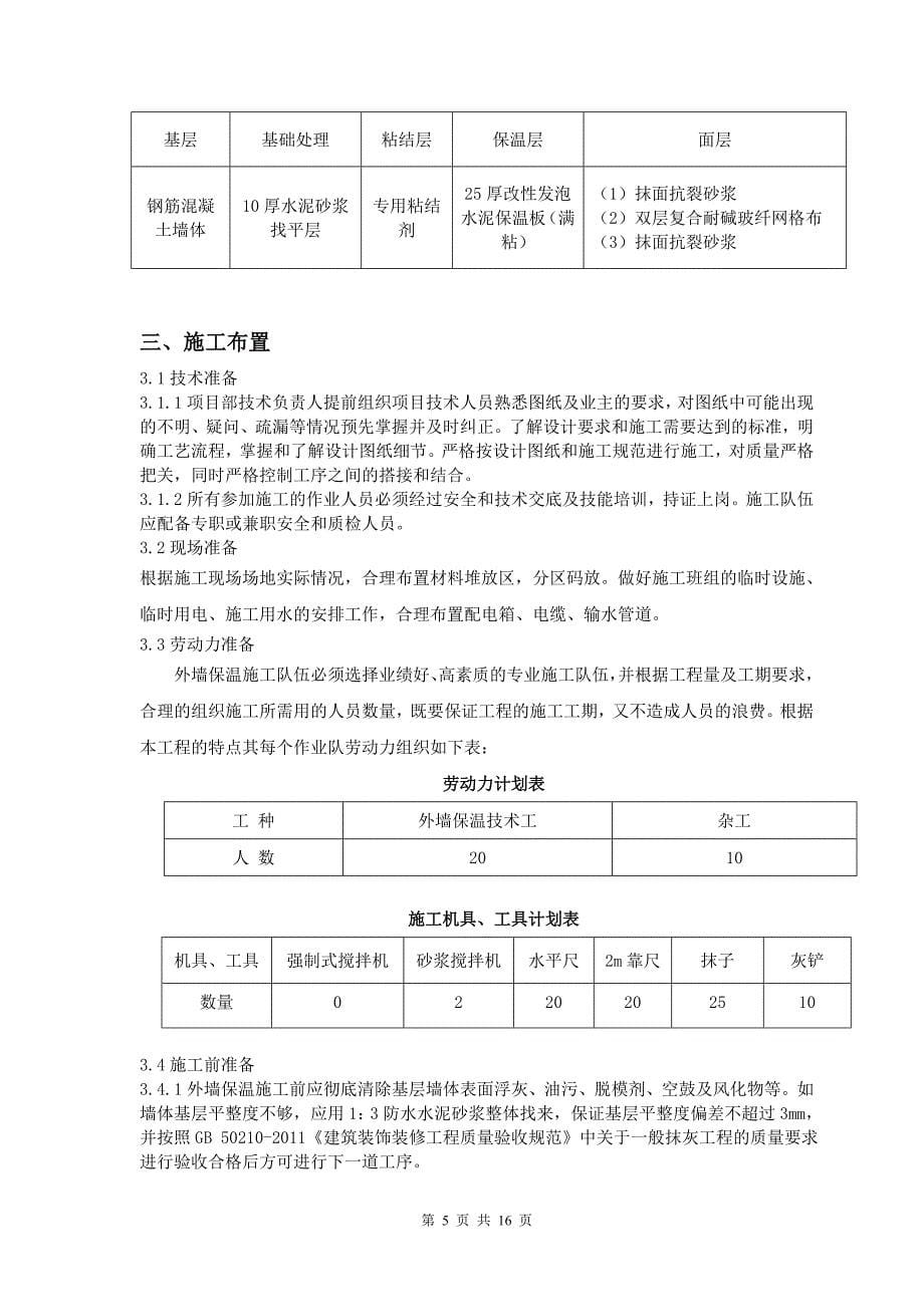 改性发泡水泥保温板外墙保温施工方案_第5页