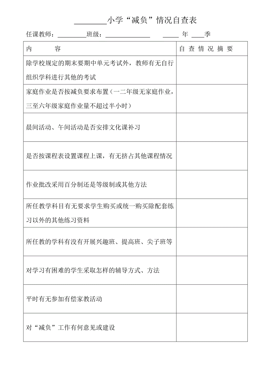 8小学作业检查记录表_小学教案检查记录表_第4页