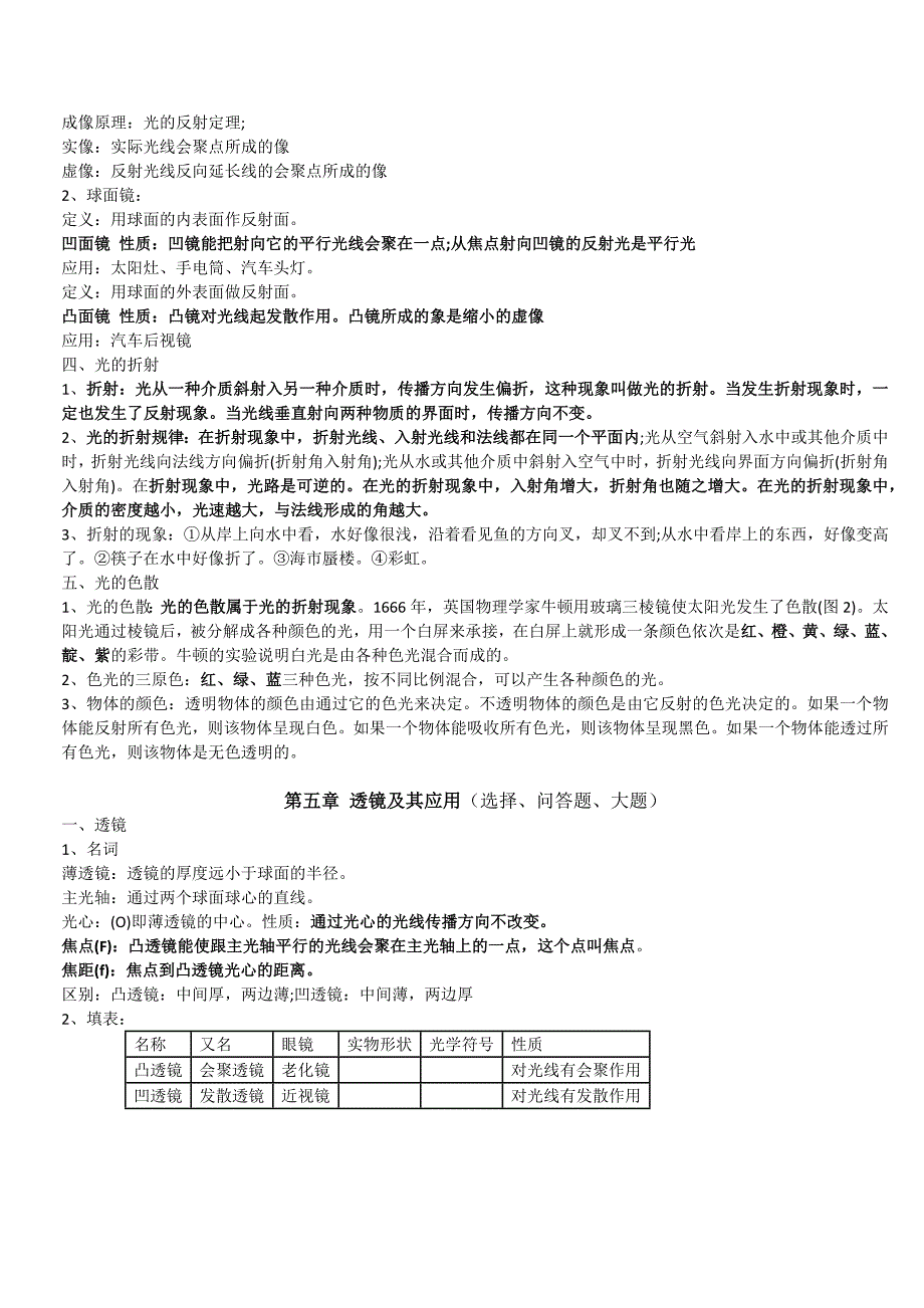 初二上学期物理知识点_第4页