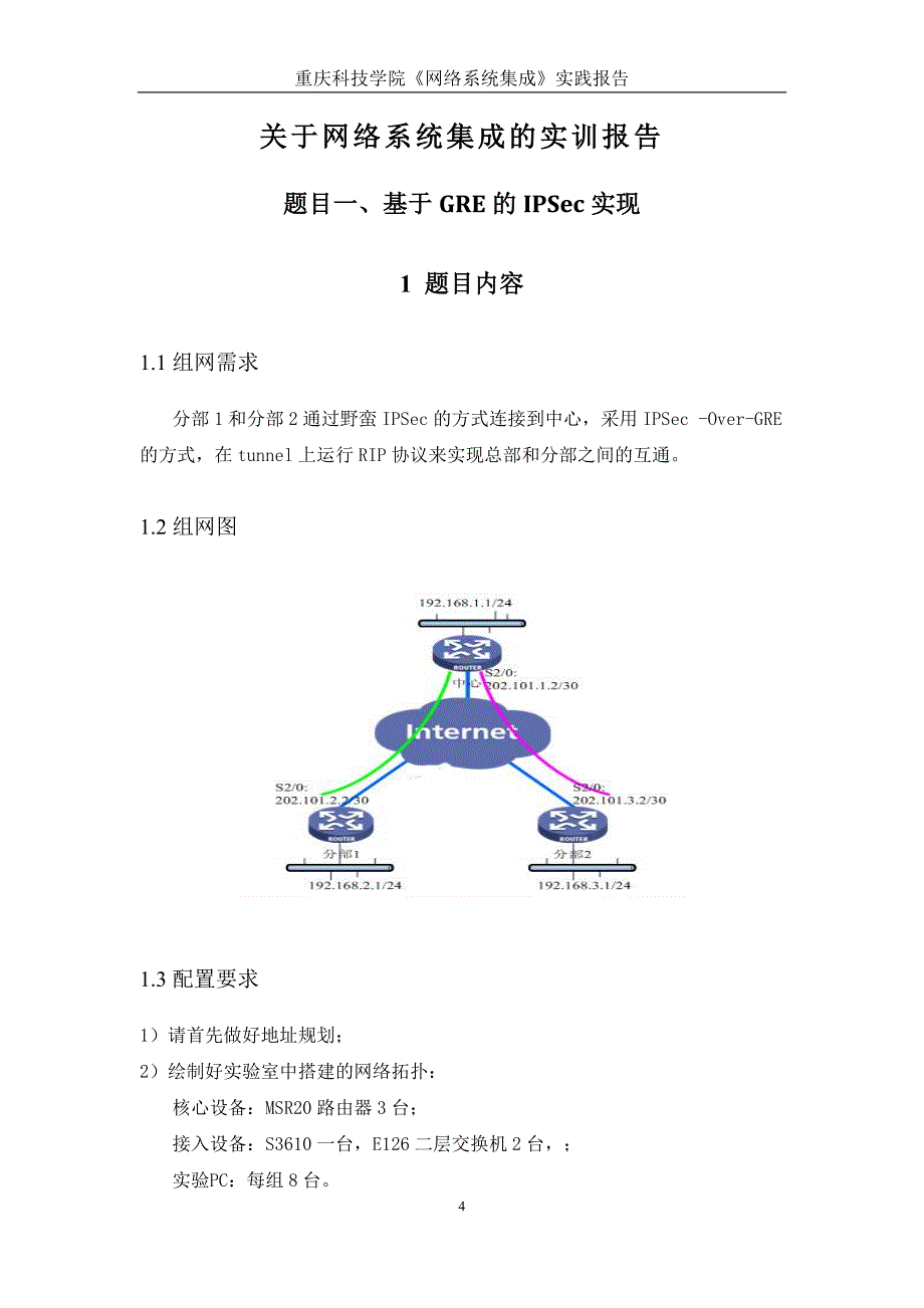 网络集成课程设计报告_第4页