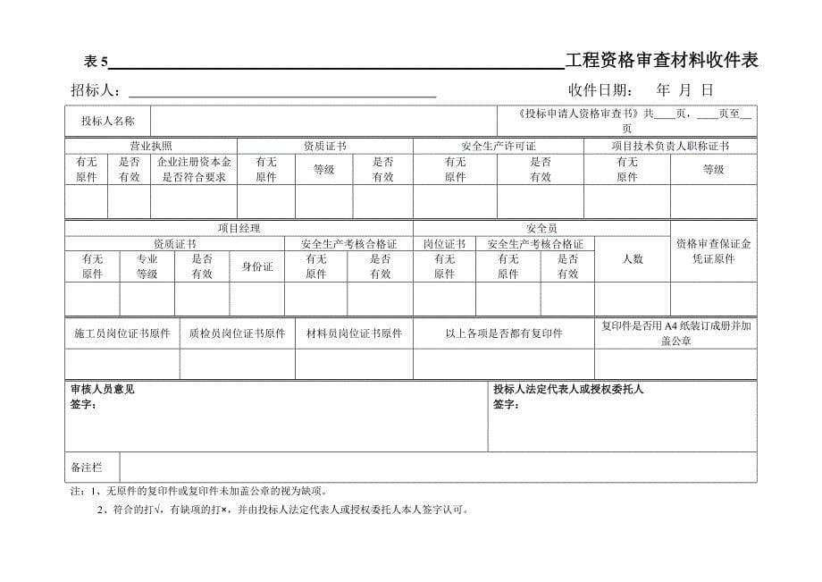 投标文件签收表_第5页