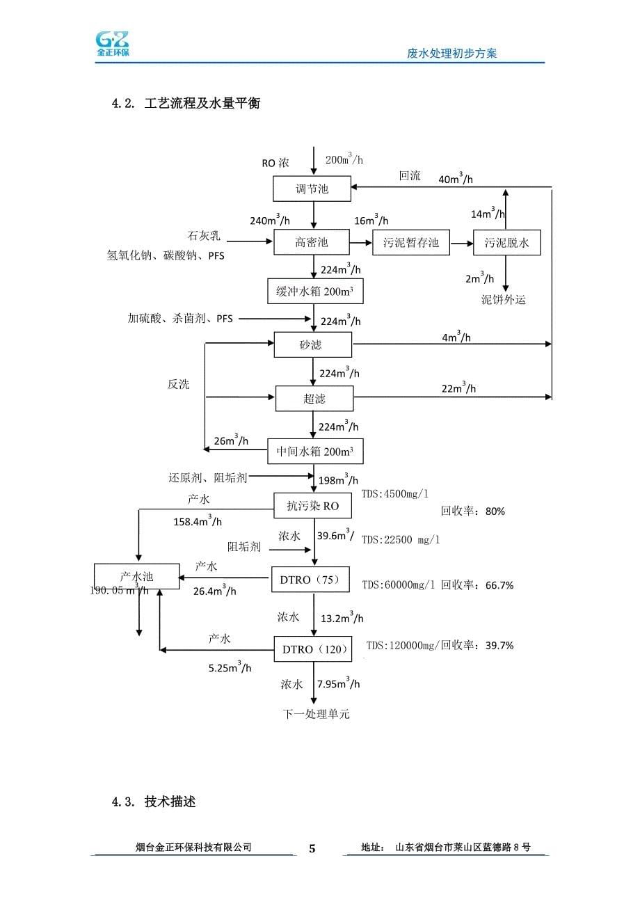 200吨废水DTRO反渗透方案_第5页