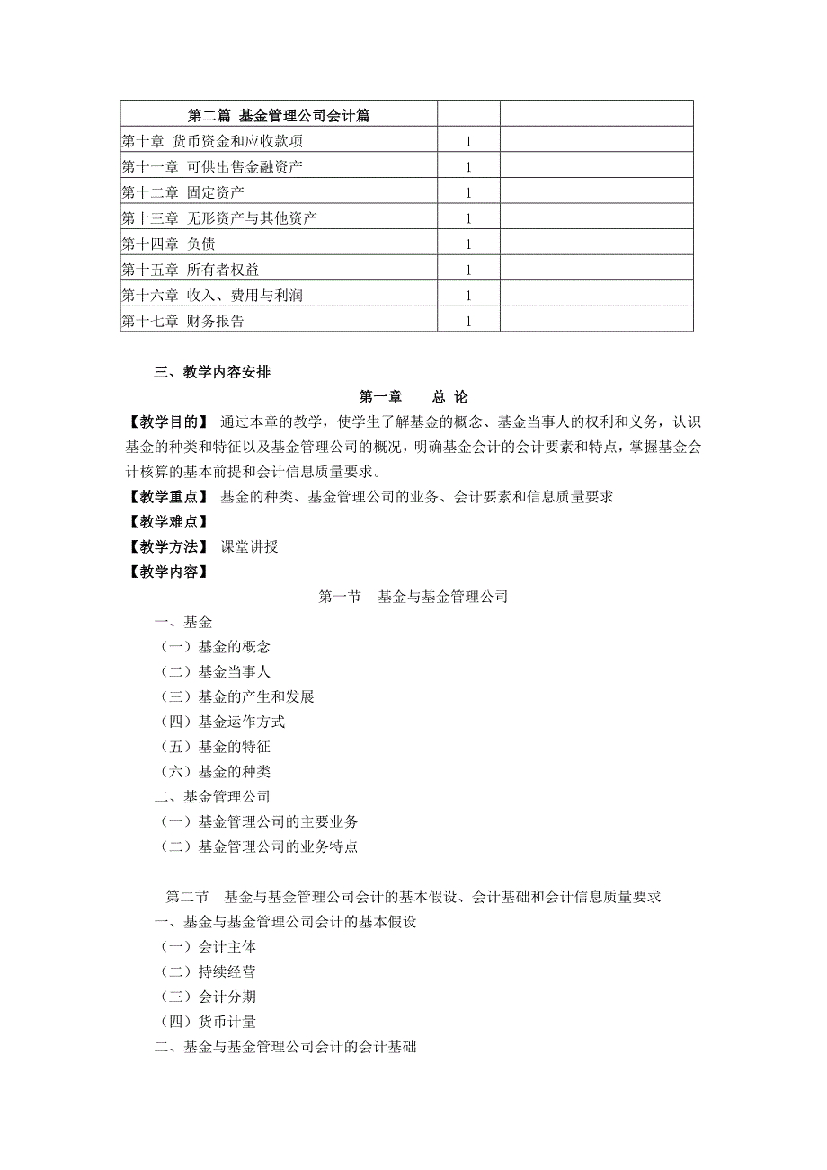 基金会计课程教学大纲_第2页