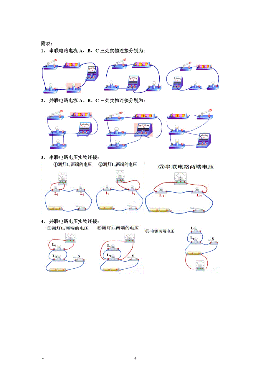串并联电路中电压电流的关系实验报告_第4页