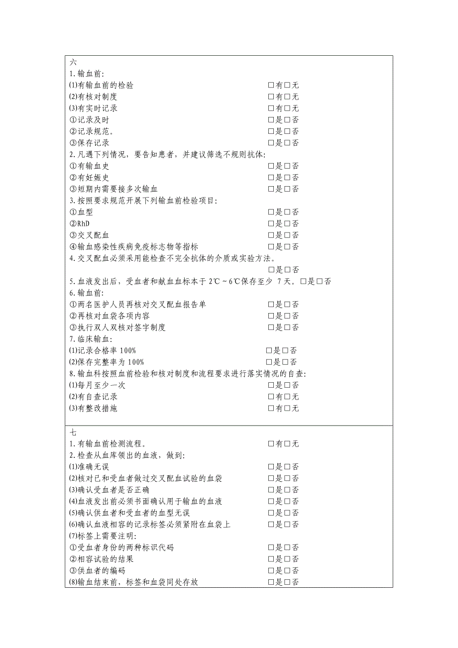 输血管理与持续改进督查表(1)_第4页