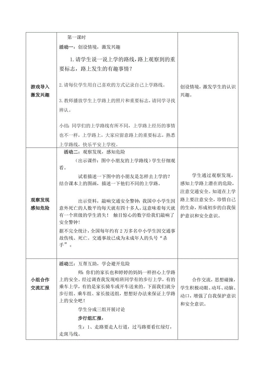 一年级道德与法制上册第一单元第四课《上学路上》教案_第2页