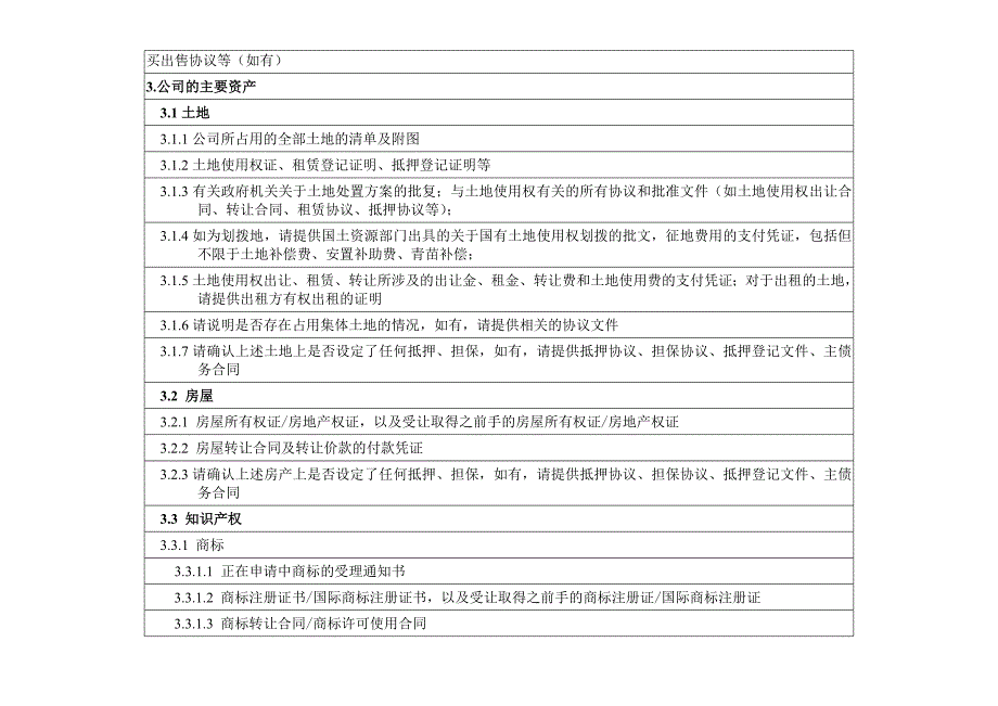 并购业务法律尽职调查清单_第4页