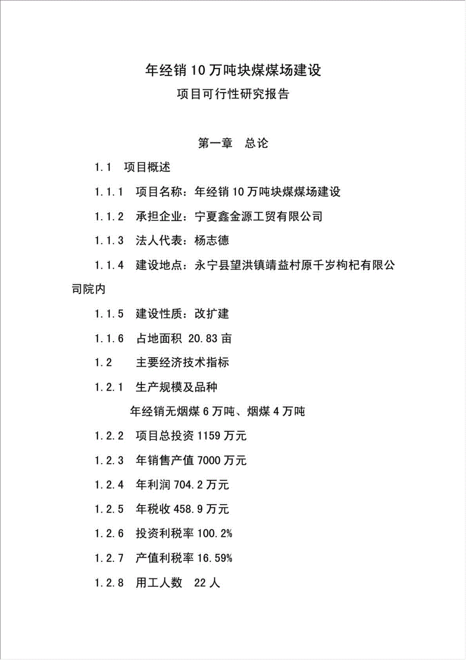 年经销10万吨块煤煤场建设项目资金申请报告.doc_第4页