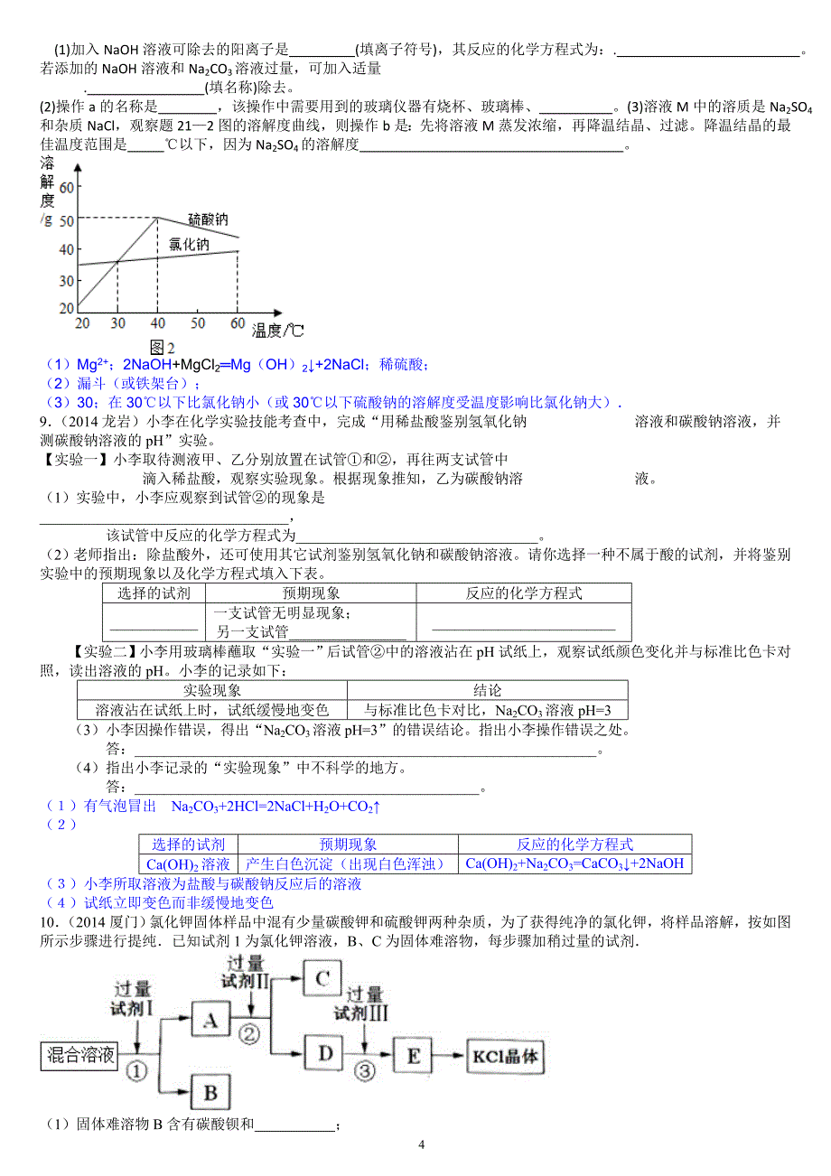 2018中考化学实验探究题专题及答案_第4页