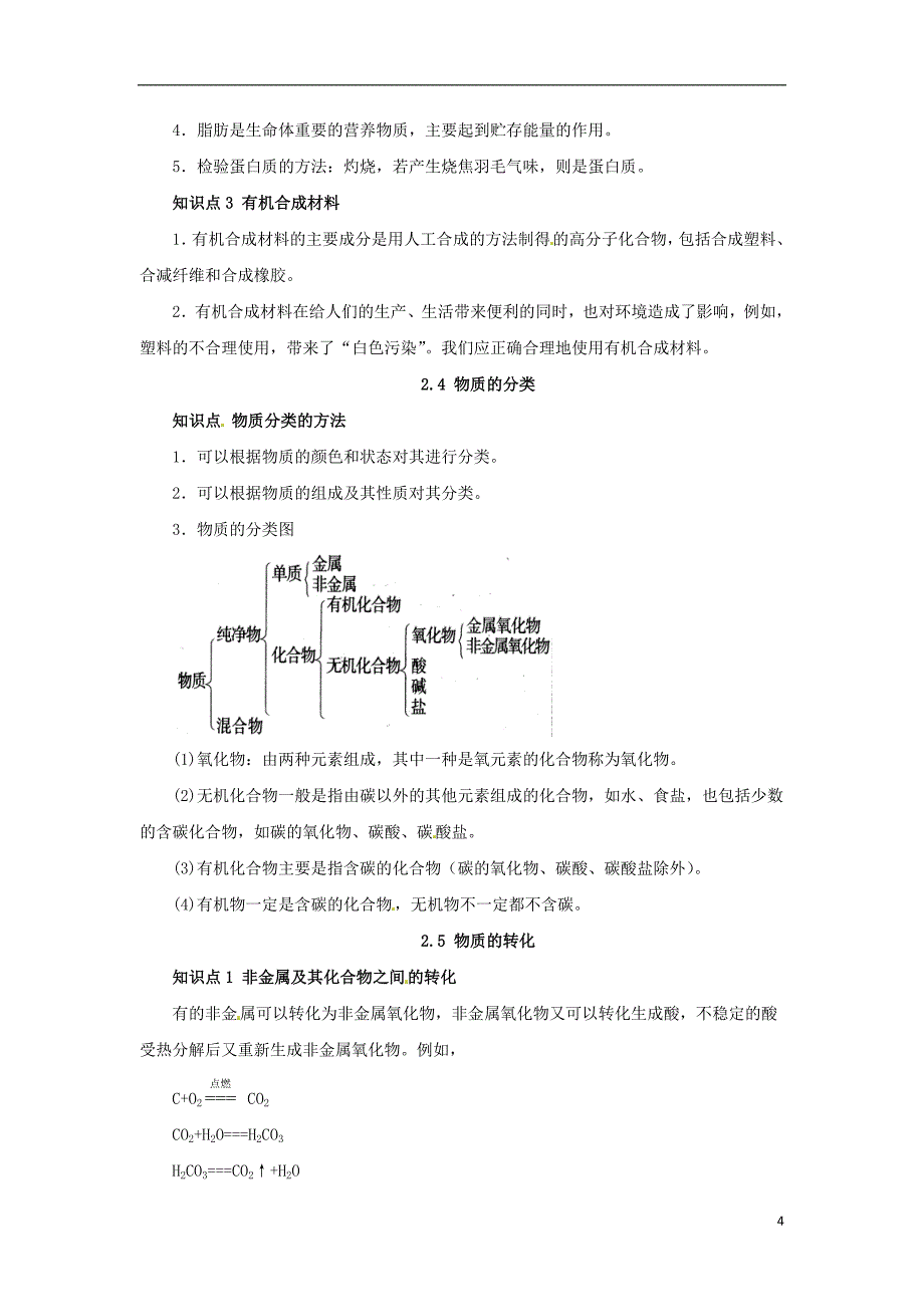 九年级科学上册 第2章 物质转化与材料利用复习知识点归纳 （新版）浙教版_第4页