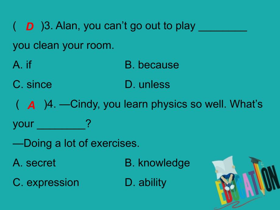 2018-2019学年九年级英语全册 unit 1 how can we become good learners section b（3a-self check）课后作业课件 （新版）人教新目标版_第3页