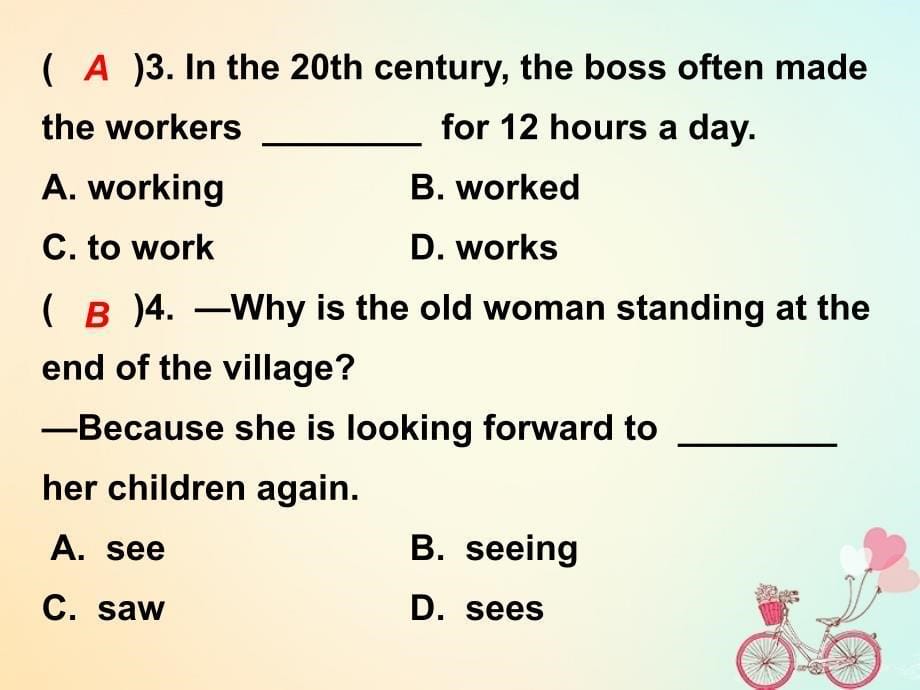 2018-2019学年九年级英语全册 unit 3 could you please tell me where the restrooms are section b（1a-2d）课后作业课件 （新版）人教新目标版_第5页